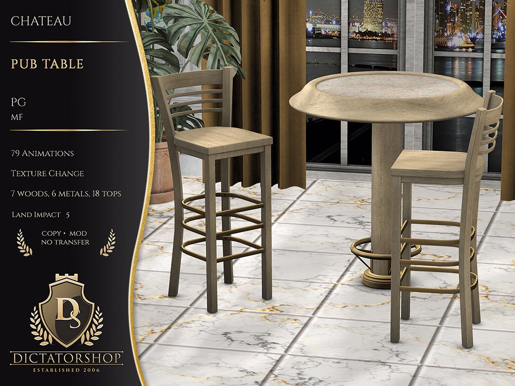 Chateau - Pub Table