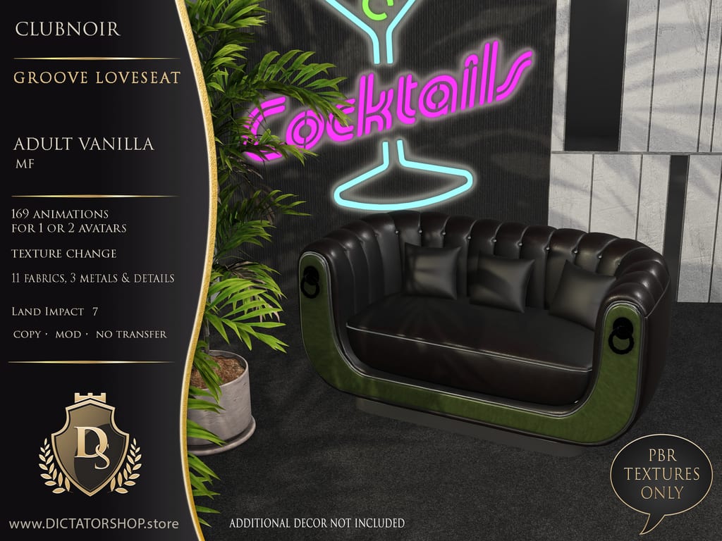 ClubNoir - Groove Loveseat