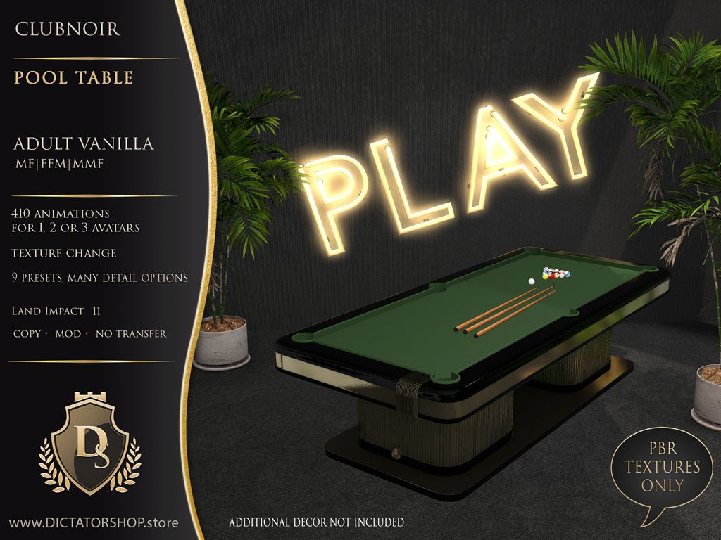 ClubNoir - Pool Table