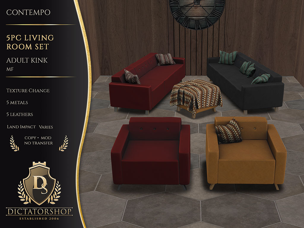 Contempo - 5pc Living Room Set Fatpack