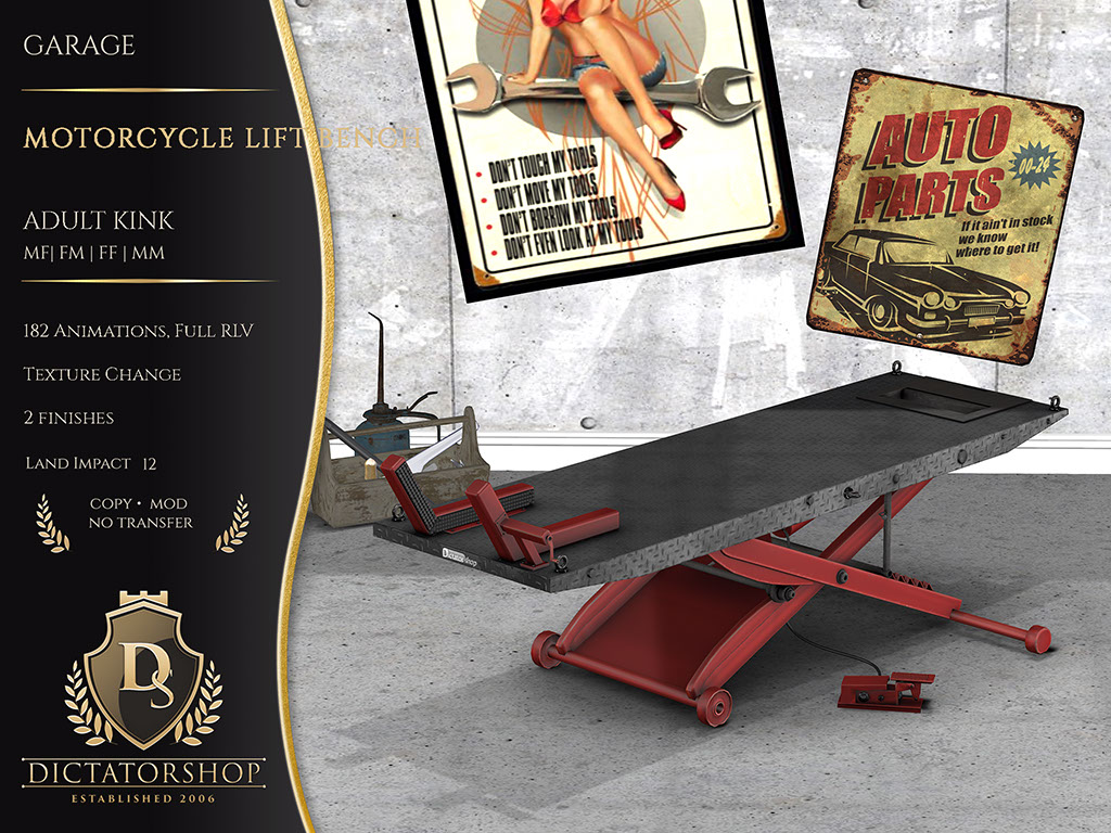 Garage - Motorcycle Lift Bench OMNI