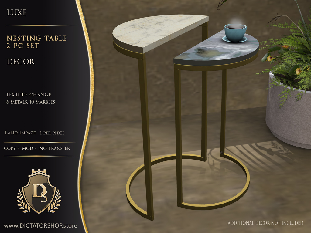 Luxe - Nesting Table 2pc Set