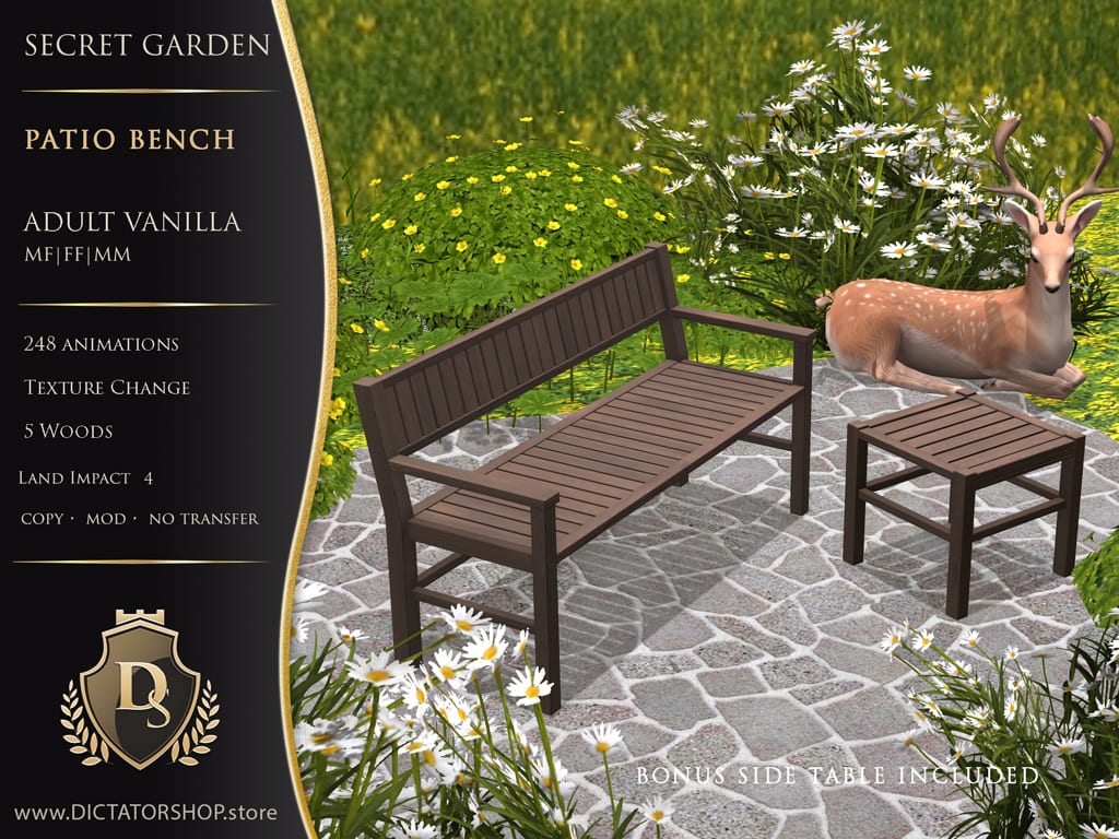 Secret Garden - Patio Bench