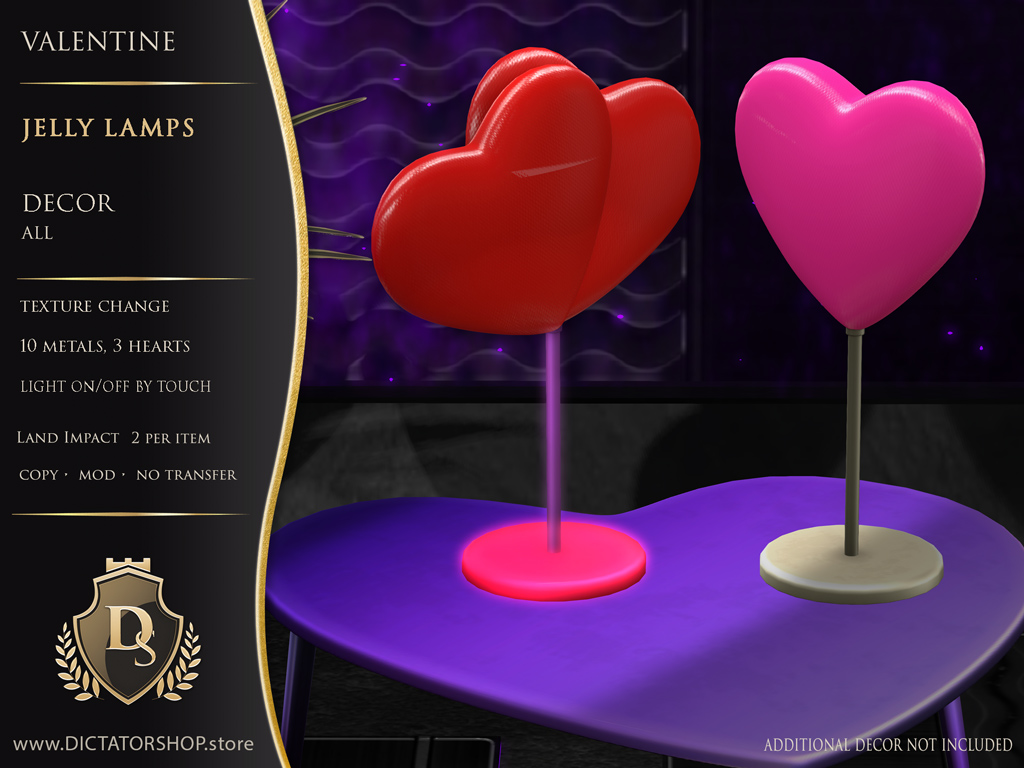Valentine - Jelly Lamp 2 Pc. Set