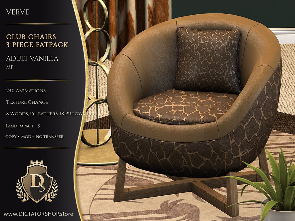 Verve - Club Chair 3 Piece Fatpack
