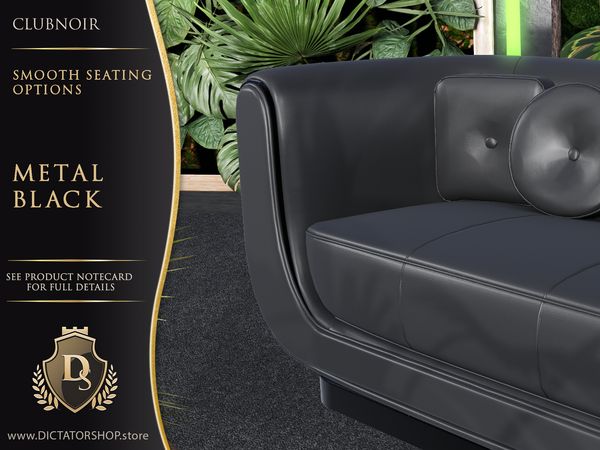 ClubNoir Smooth seating shown in Black Metal