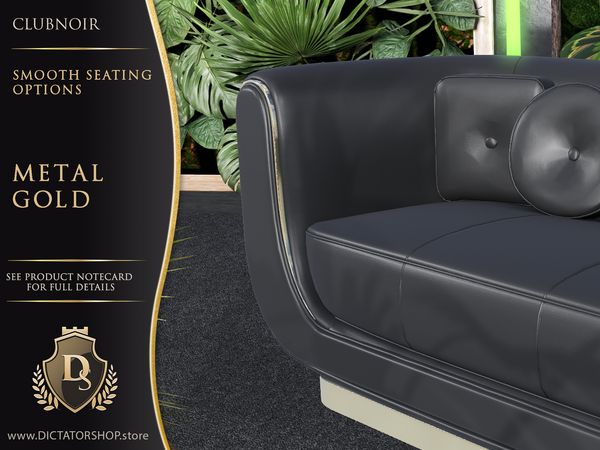ClubNoir Smooth seating shown in Gold Metal