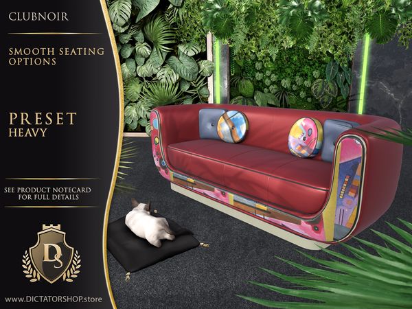 ClubNoir Smooth seating shown in Heavy Red