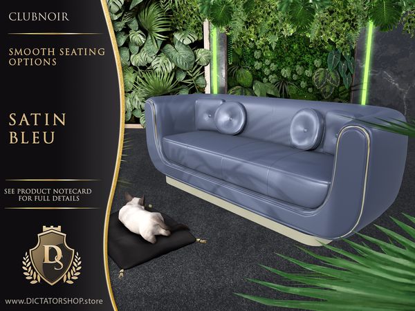 ClubNoir Smooth seating shown in Satin Bleu