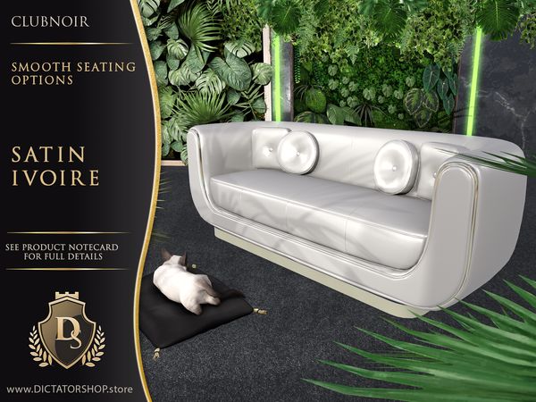 ClubNoir Smooth seating shown in Satin Ivoire