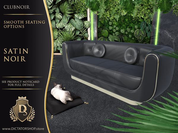 ClubNoir Smooth seating shown in Satin Noir